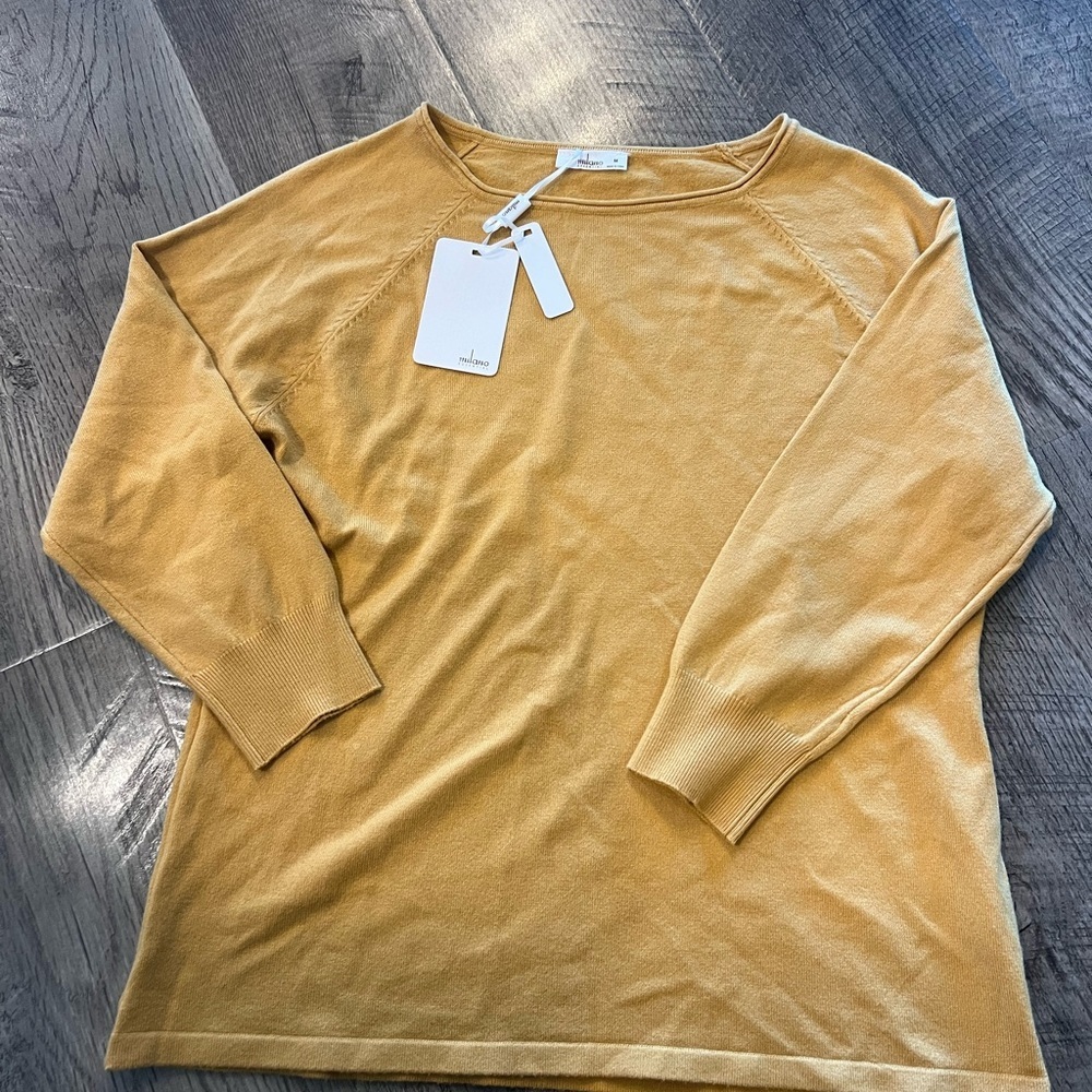 New Milano Mustard Yellow Lightweight Sweater